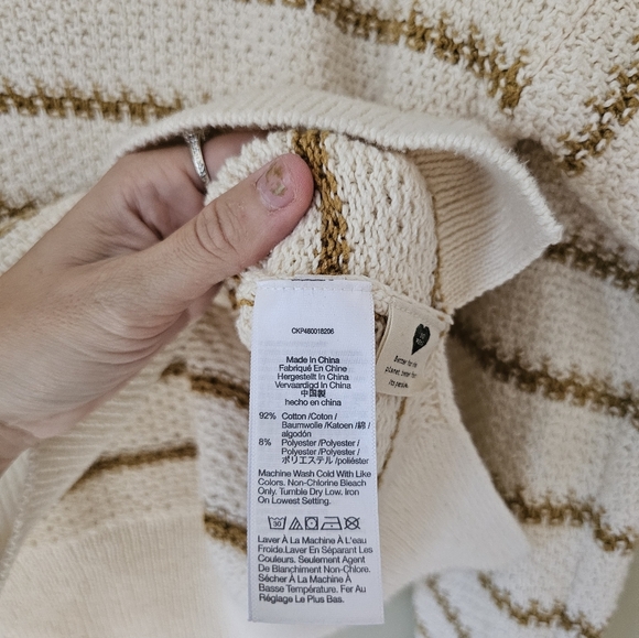 Madewell Stripe Canby Button Mockneck Sweater in Stripe - Picture 11 of 15